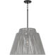 Jasper 1 Light 23 inch Grey and Black Outdoor Hanging Lantern