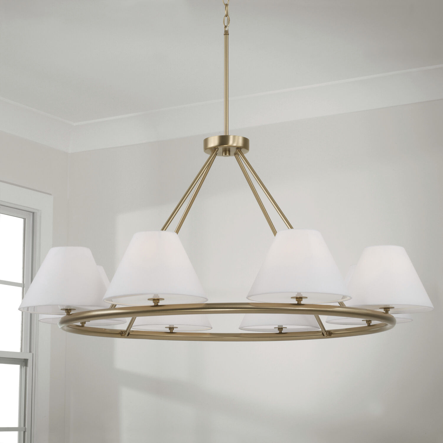 Parson 8 Light 44.75 inch Matte Brass Chandelier Ceiling Light