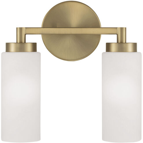 Alyssa 2 Light 11.25 inch Aged Brass Vanity Light Wall Light