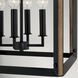 Rowe 4 Light 16 inch Matte Black and Brown Wood Foyer Ceiling Light