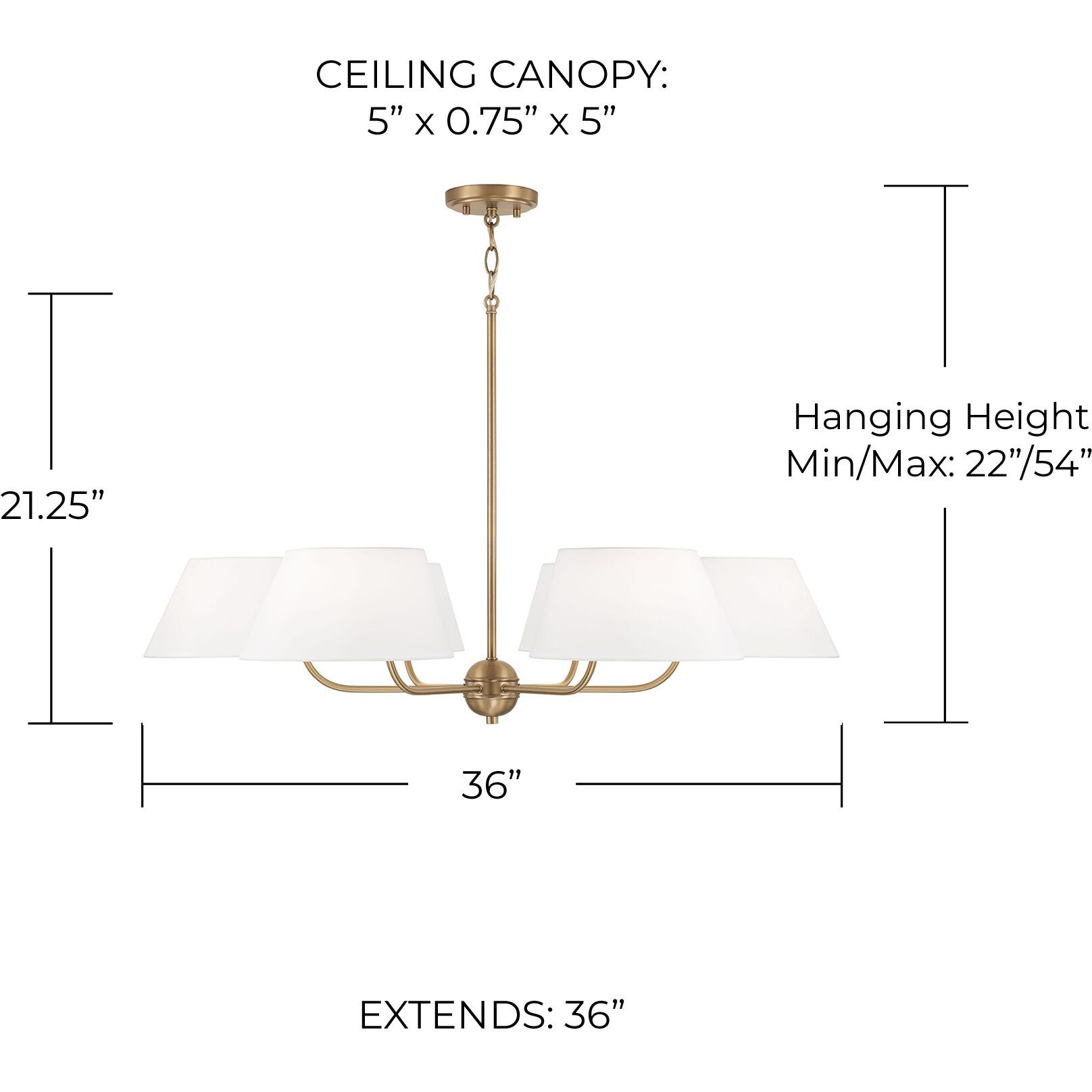 Welsley 6 Light 36 inch Aged Brass Chandelier Ceiling Light