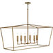 Thea 6 Light 42 inch Aged Brass Island Ceiling Light