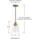 Fallon 1 Light 6 inch Aged Brass Pendant Ceiling Light