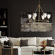 Joss 6 Light 34.5 inch Aged Brass Chandelier Ceiling Light