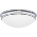 Hansen 2 Light 12.5 inch Chrome Flush Mount Ceiling Light
