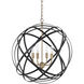 Axis 4 Light 23 inch Aged Brass and Black Pendant Ceiling Light in (None)