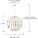 Margeaux 5 Light 28 inch Matte White Pendant Ceiling Light