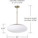 Soren 1 Light 20 inch Aged Brass Pendant Ceiling Light