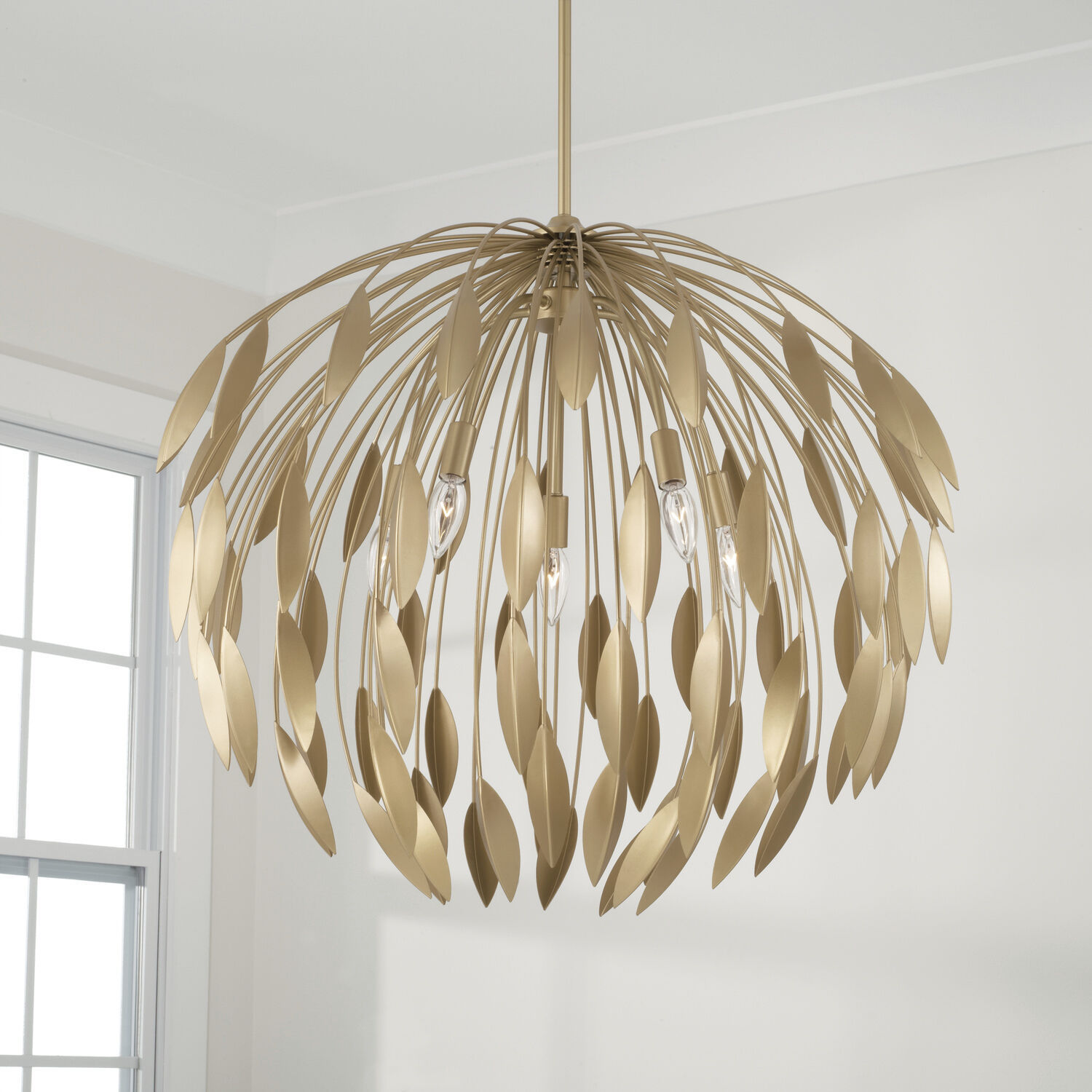 Margeaux 5 Light 28 inch Buffed Gold Pendant Ceiling Light