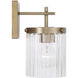 Vaughn Sconce Wall Light in Aged Brass
