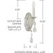 Blakely 1 Light 5 inch Antique Silver Sconce Wall Light in Clear