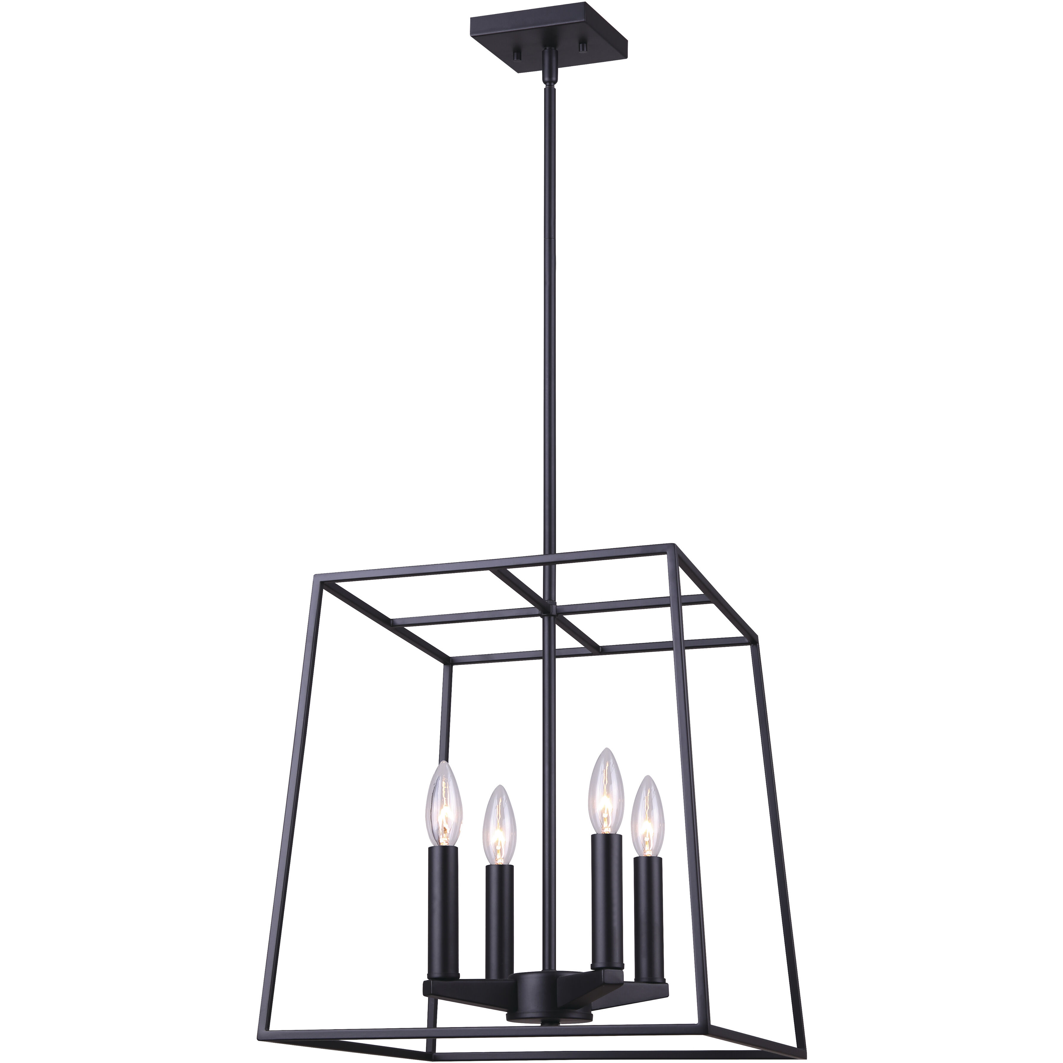Madison 4 Light 14 inch Black Chandelier Ceiling Light