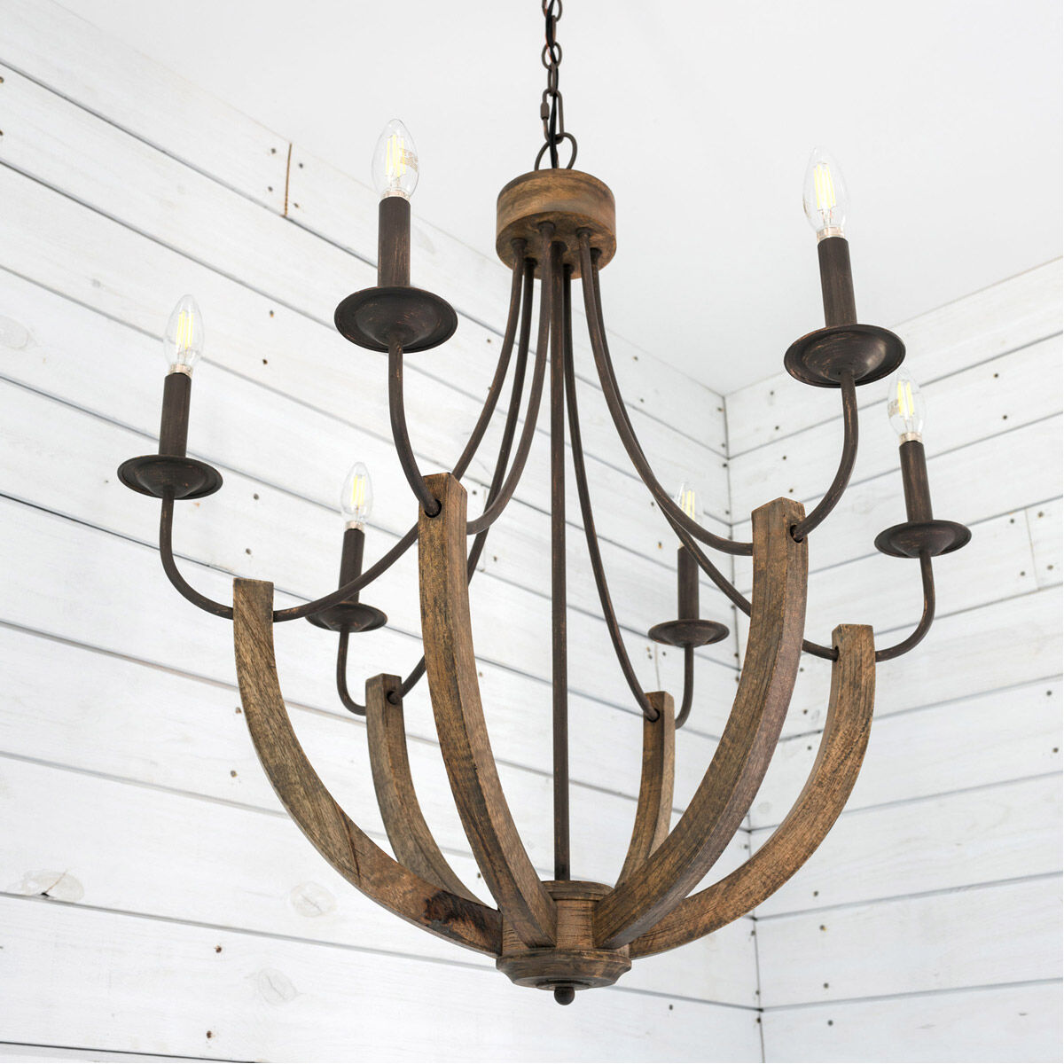 Tybee 6 Light 30 inch Nordic Grey Chandelier Ceiling Light