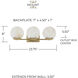Oriya 3 Light 23.75 inch Aged Brass Vanity Light Wall Light