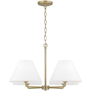 Parson 4 Light 27 inch Matte Brass Chandelier Ceiling Light