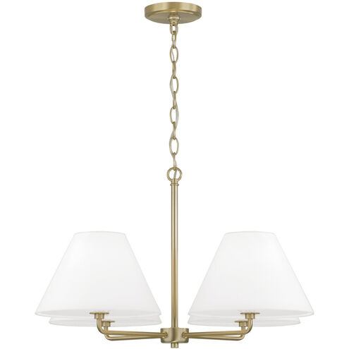 Parson 4 Light 27 inch Matte Brass Chandelier Ceiling Light