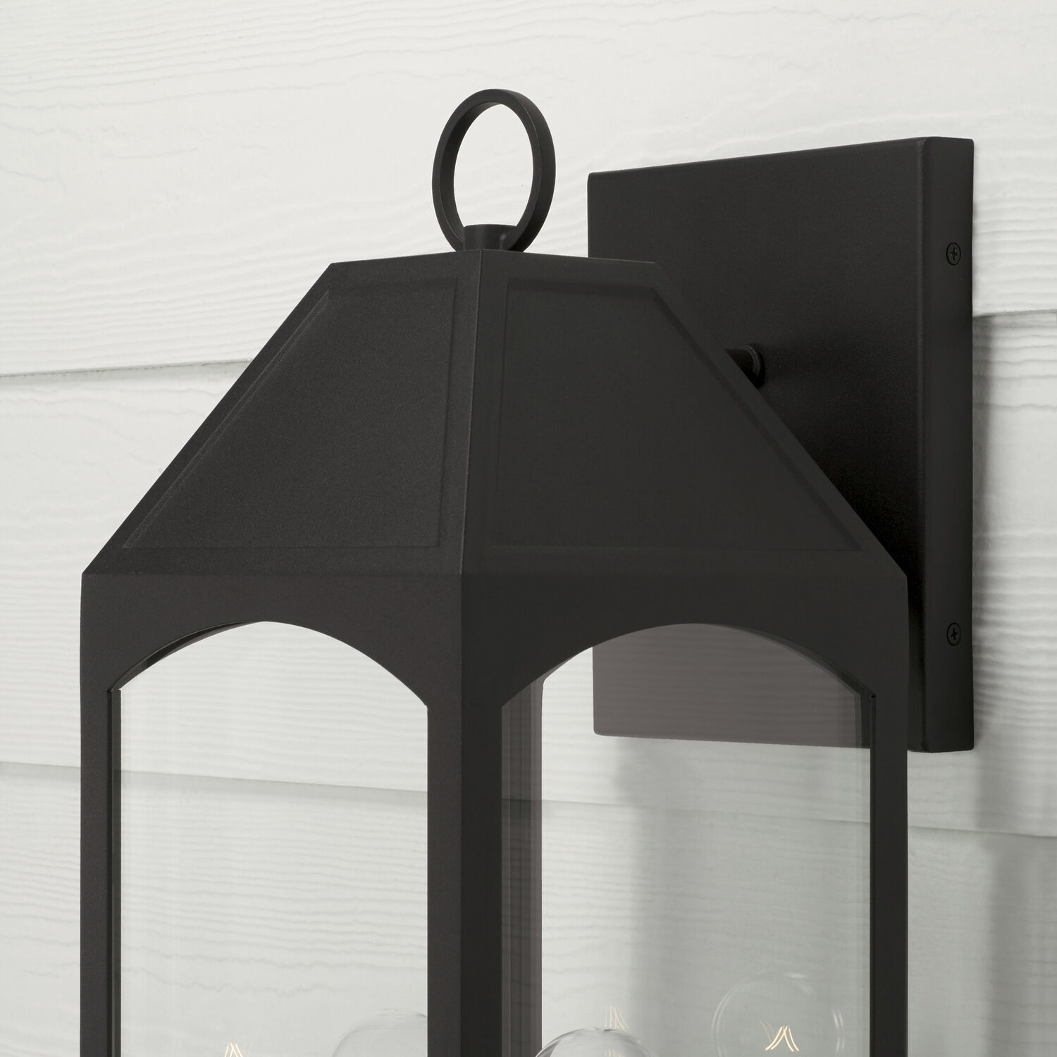 Burton 2 Light 21 inch Black Outdoor Wall Lantern