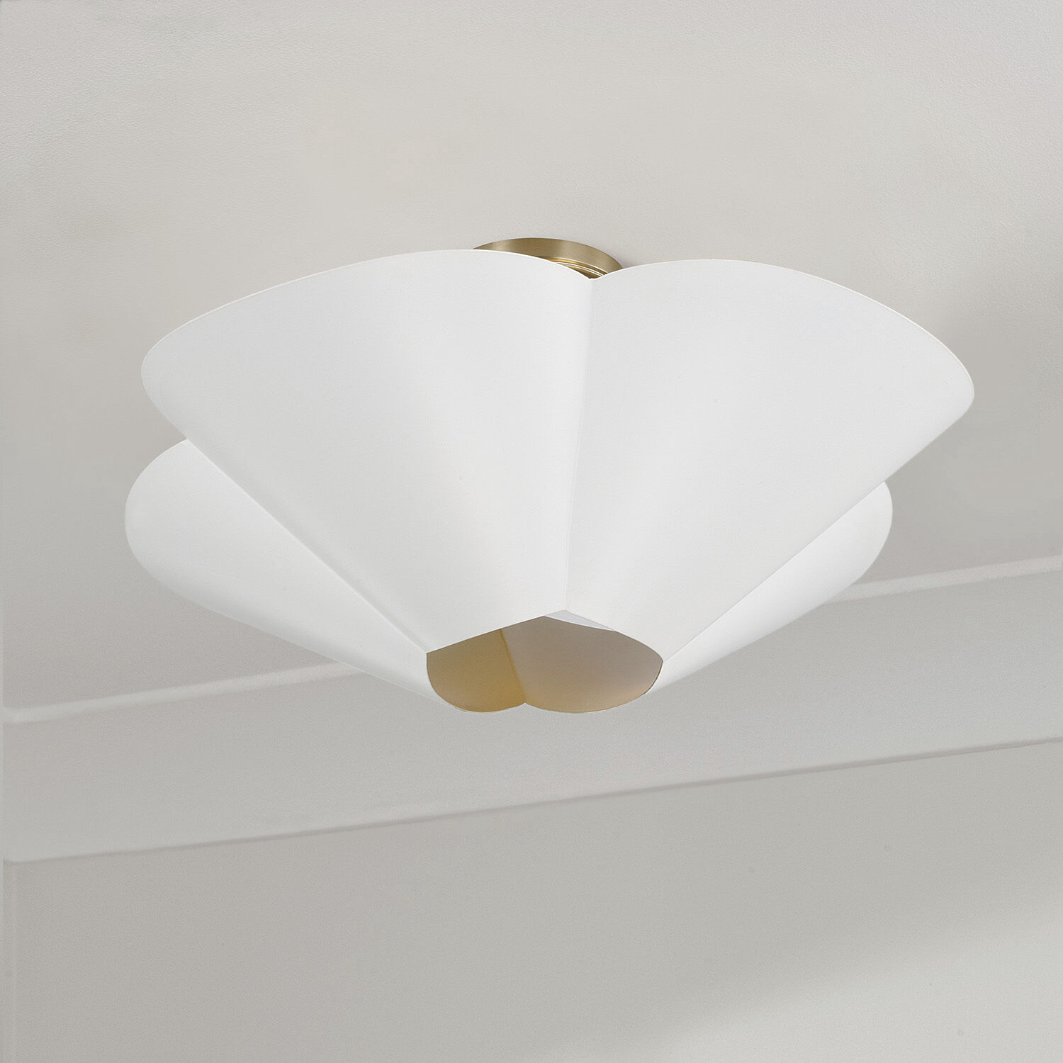 Maeve 4 Light 23.25 inch Matte Brass and White Pendant Ceiling Light