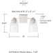 Laurent 2 Light 15 inch Polished Nickel Vanity Light Wall Light