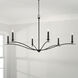 Grady 6 Light 57 inch Black Iron Chandelier Ceiling Light