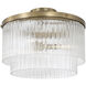 Vaughn 3 Light 16 inch Aged Brass Pendant Ceiling Light