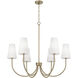 Averitt 6 Light 37.25 inch Aged Brass Chandelier Ceiling Light