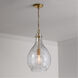 Rabun 1 Light 12 inch Patinaed Brass Pendant Ceiling Light
