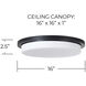 Dominic LED 16 inch Matte Black Flush Mount Ceiling Light