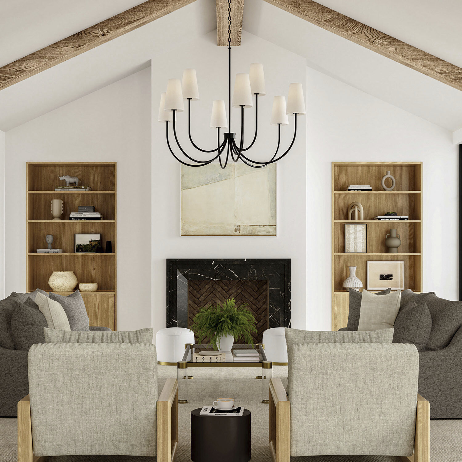 Averitt 9 Light 46 inch Matte Black Chandelier Ceiling Light