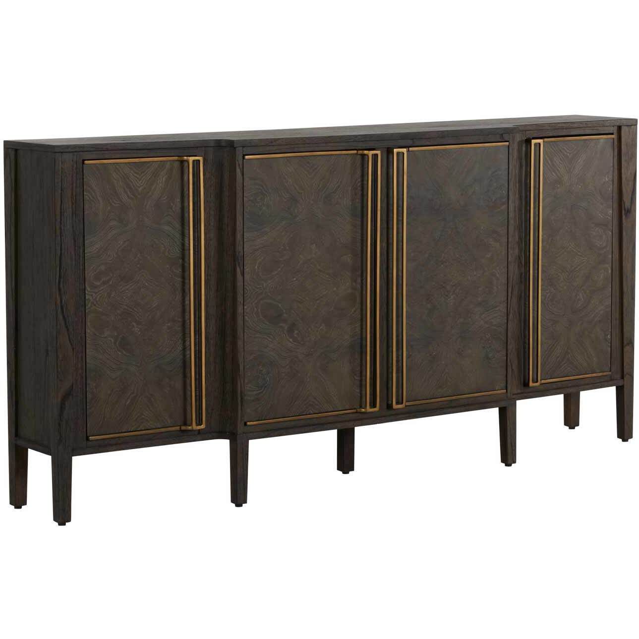 Fitzgerald Dark Grey Mindi / Dark Grey Burl / Stained Brass Cabinet