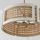 Lola 6 Light 30 inch Flat White and Matte Brass Chandelier Ceiling Light