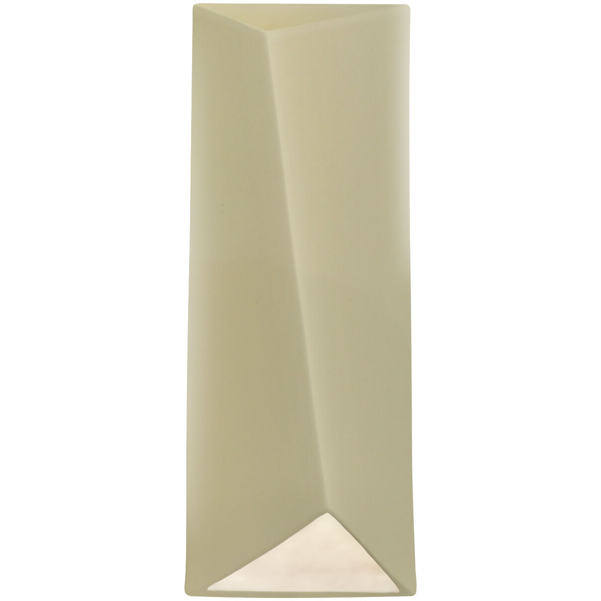 Ambiance LED 6 inch Vanilla (Gloss) ADA Wall Sconce Wall Light, Closed Top Fixture, Diagonal