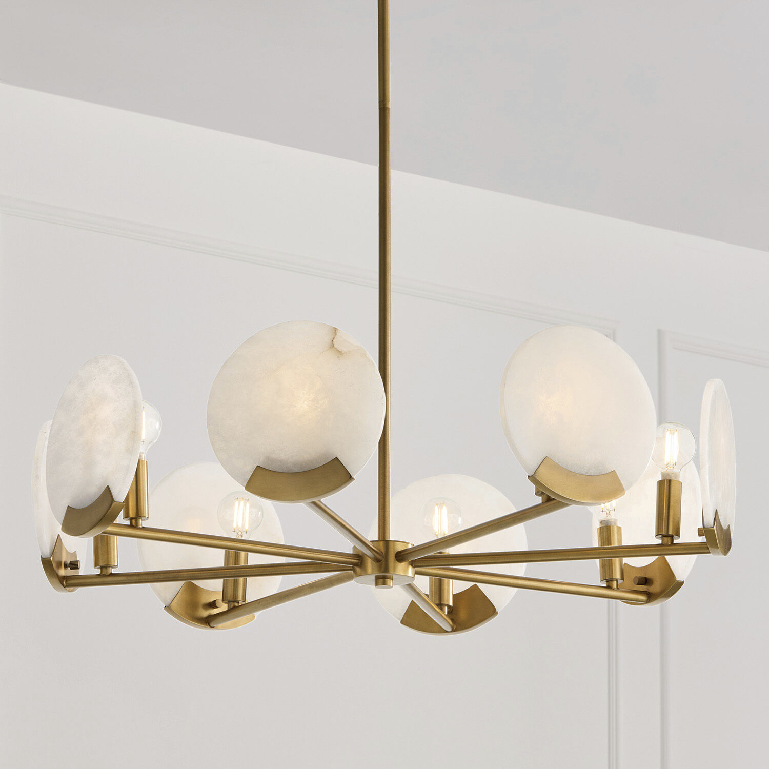 Oriya 8 Light 27.75 inch Aged Brass Chandelier Ceiling Light