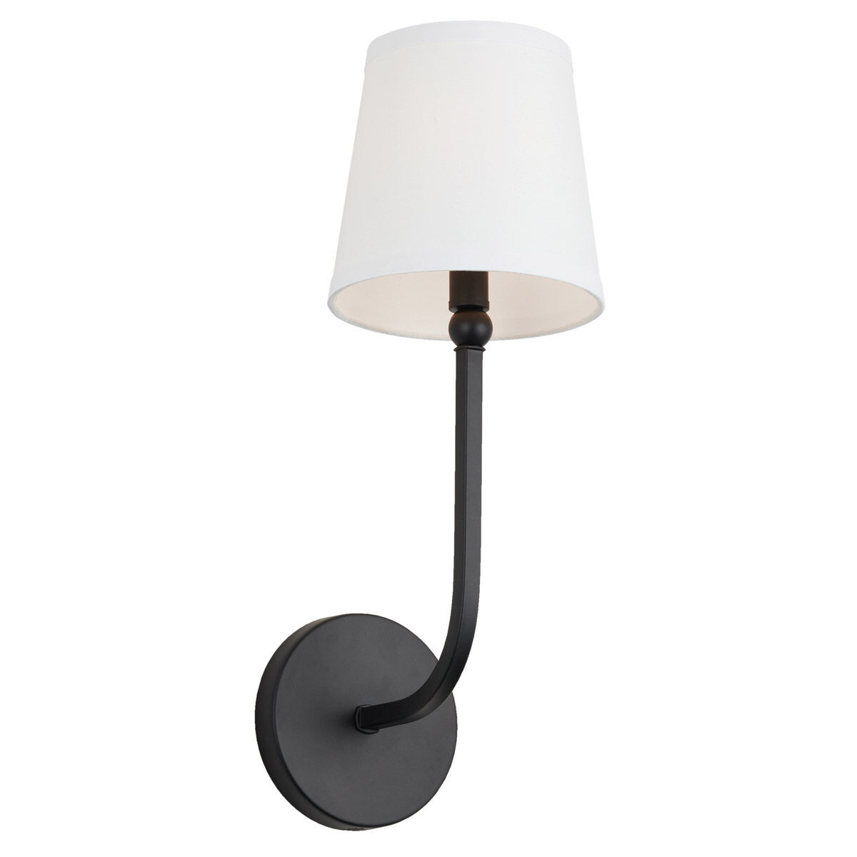 Dawson 1 Light 6 inch Matte Black Sconce Wall Light
