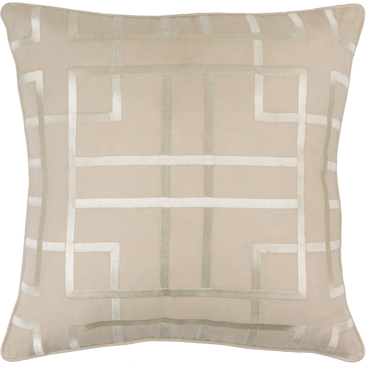 Tate 18 X 18 inch Beige Pillow Cover