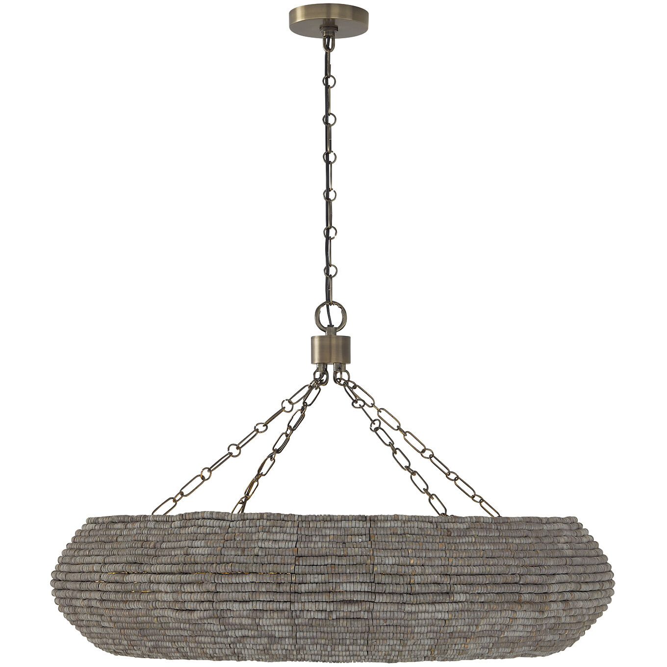 Morada 8 Light 35 inch Aegean Grey and Dark Brass Chandelier Ceiling Light