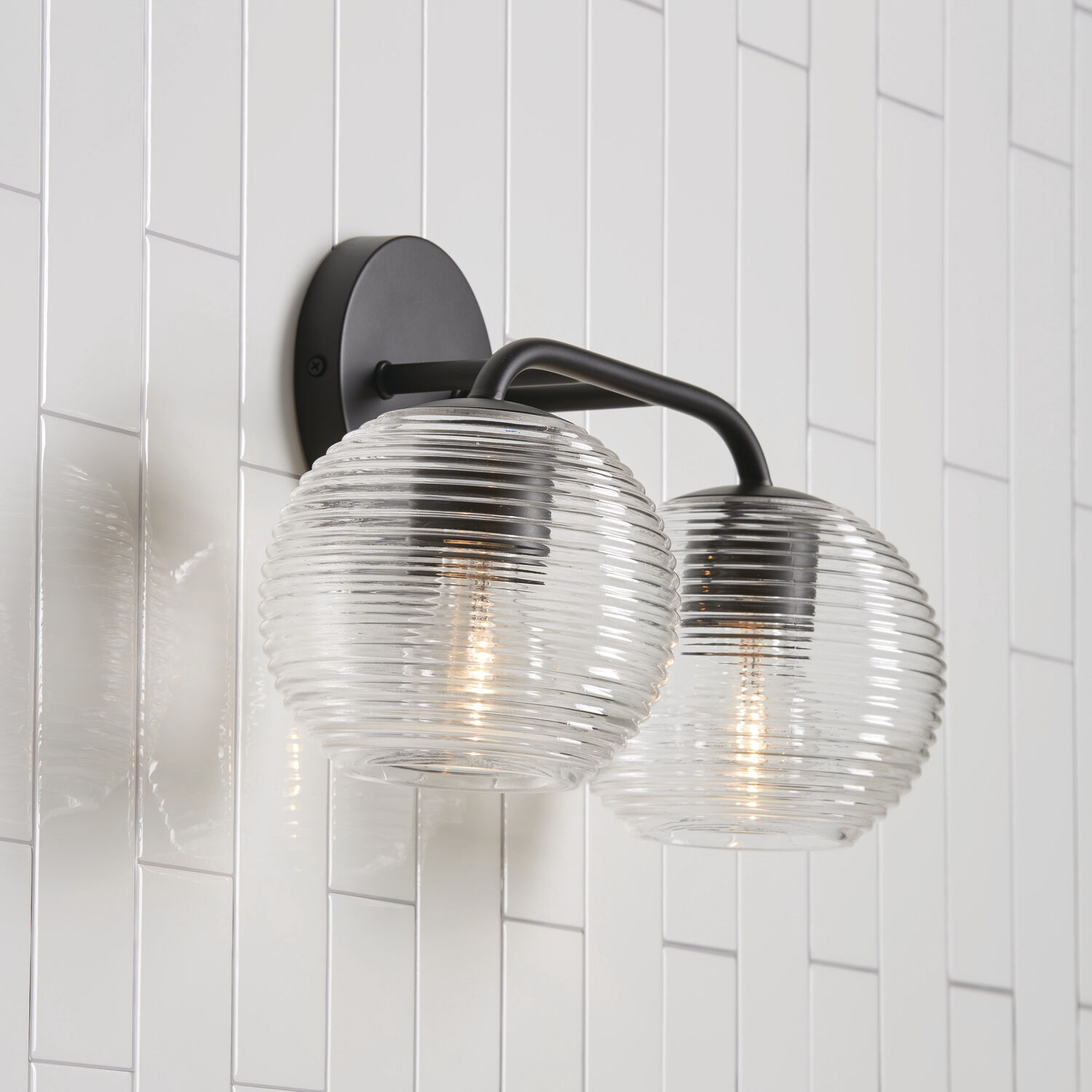 Dolan 2 Light 15.5 inch Matte Black Vanity Light Wall Light