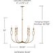 Cohen 6 Light 30.5 inch Mystic Luster Chandelier Ceiling Light