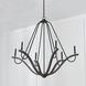 Clive 6 Light 43 inch Carbon Grey and Black Iron Chandelier Ceiling Light