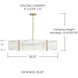Brynn 6 Light 35 inch Aged Brass Painted Chandelier Ceiling Light