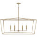 Thea 6 Light 42 inch Aged Brass Island Ceiling Light