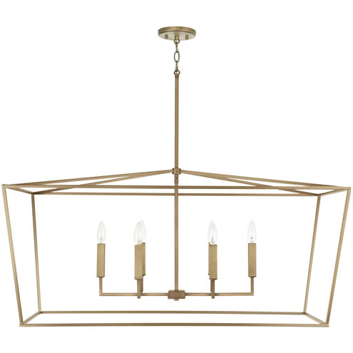 Thea 6 Light 42 inch Aged Brass Island Ceiling Light