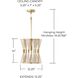 Bianca 1 Light 12 inch Bleached Natural Rope and Patinaed Brass Pendant Ceiling Light