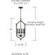 Bentley 4 Light 15 inch Black Iron Foyer Light Ceiling Light