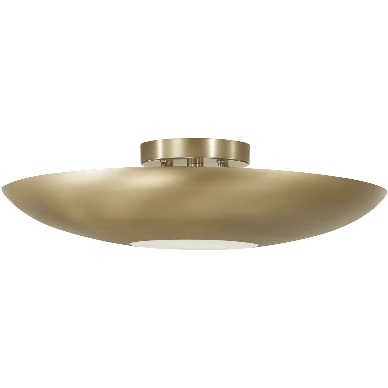 Gia 4 Light 22.5 inch Aged Brass Semi-Flush Mount Ceiling Light