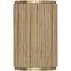 Donovan 2 Light 7.5 inch White Wash and Matte Brass Sconce Wall Light