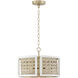Lola 4 Light 16 inch Flat White and Matte Brass Semi-Flush Mount Ceiling Light, Convertible Dual Mount