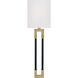 Bleeker 1 Light 6 inch Aged Brass and Black ADA Sconce Wall Light