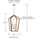 Maren 4 Light 20 inch Nordic Wood and Matte Brass Pendant Ceiling Light