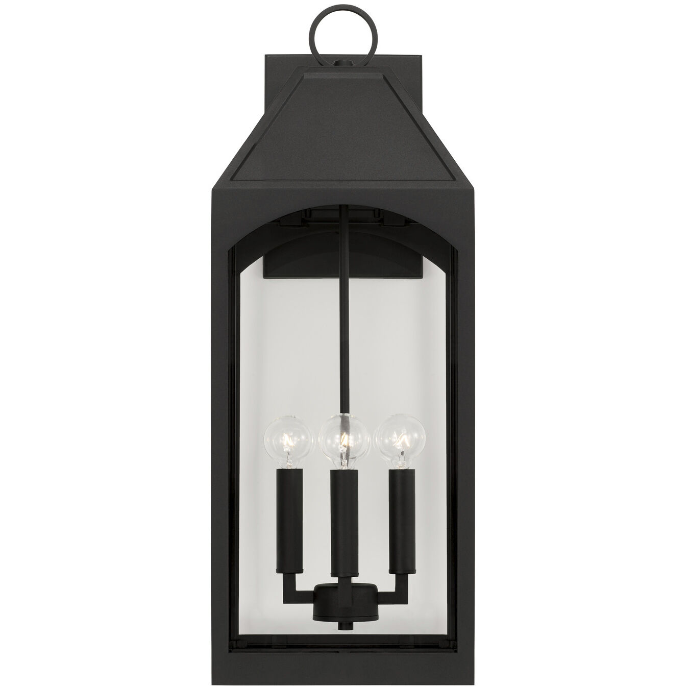 Burton 4 Light 26 inch Black Outdoor Wall Lantern